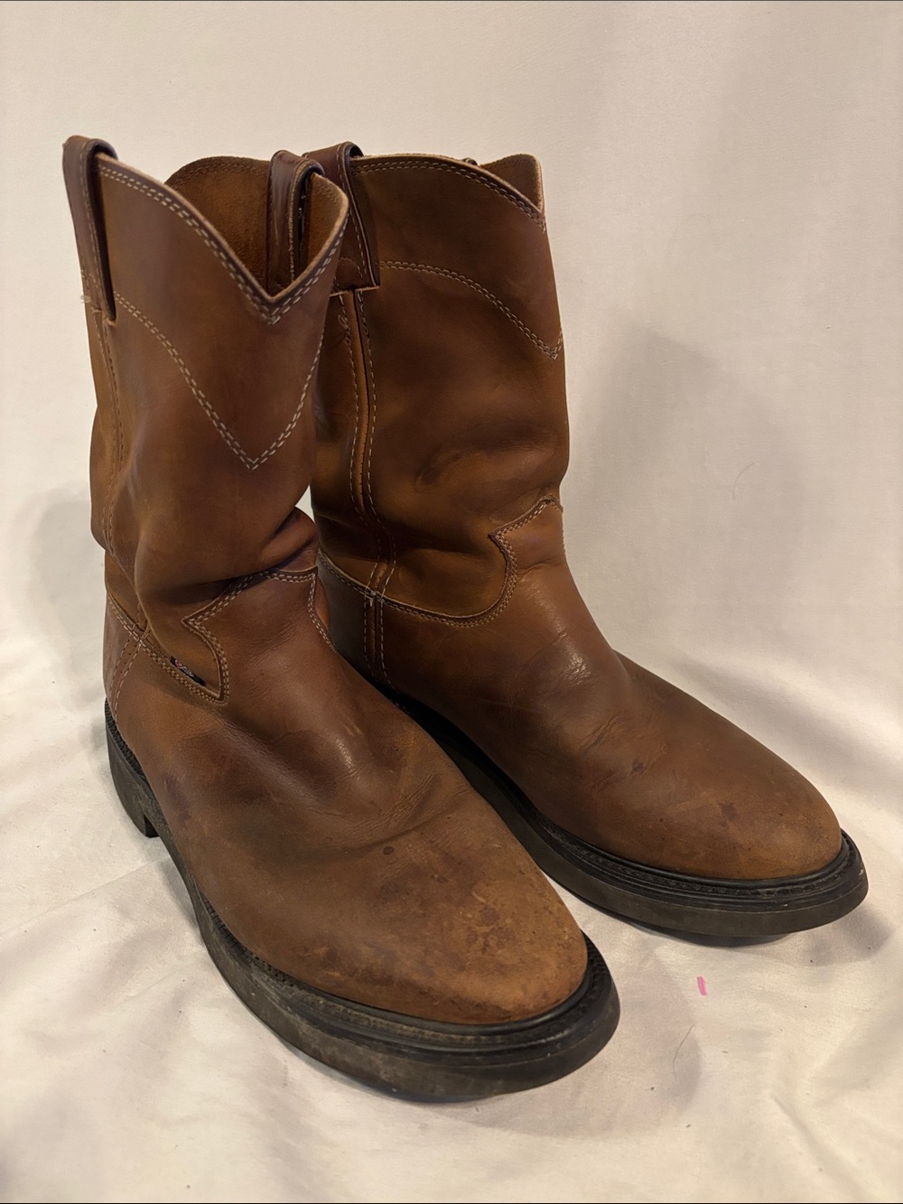 Justin Pull-on work boots Brown Men Size 9EE